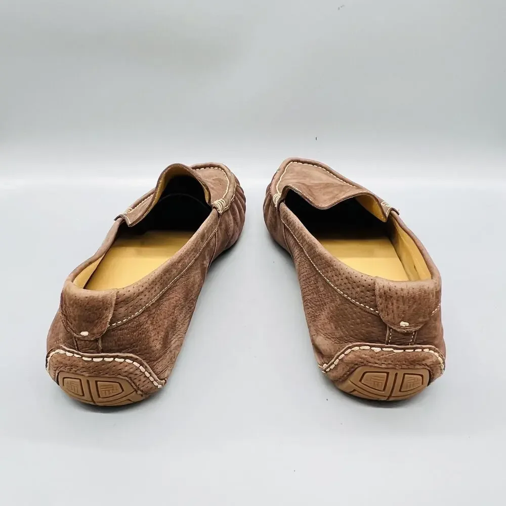 Cole Haan Shoes Mens 12 Brown Nubuck Driving Moc Loafers Slip On Casual Comfort